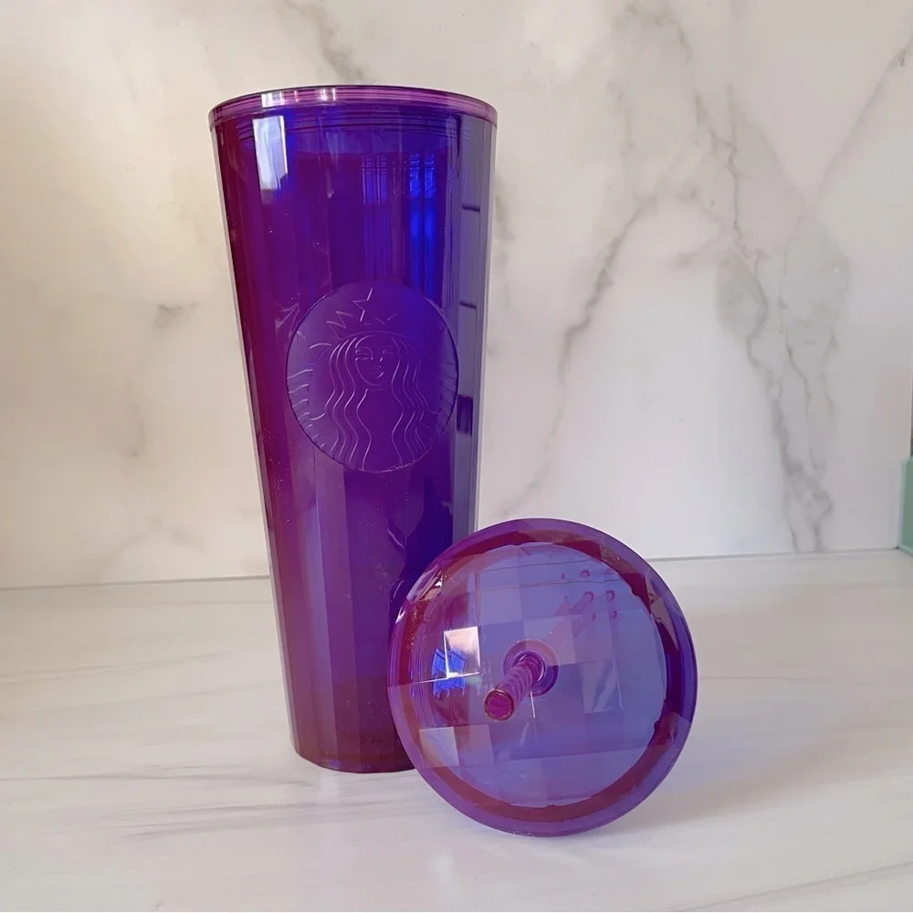 Starbucks 2021 Purple Kaleidoscope  24 oz. Venti Cold Cup Dome Tumbler- NWT